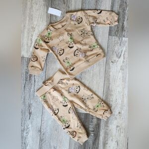 CoComelon 2-Piece Baby Pullover and Jogger Pants Set-Tan/Multicolor